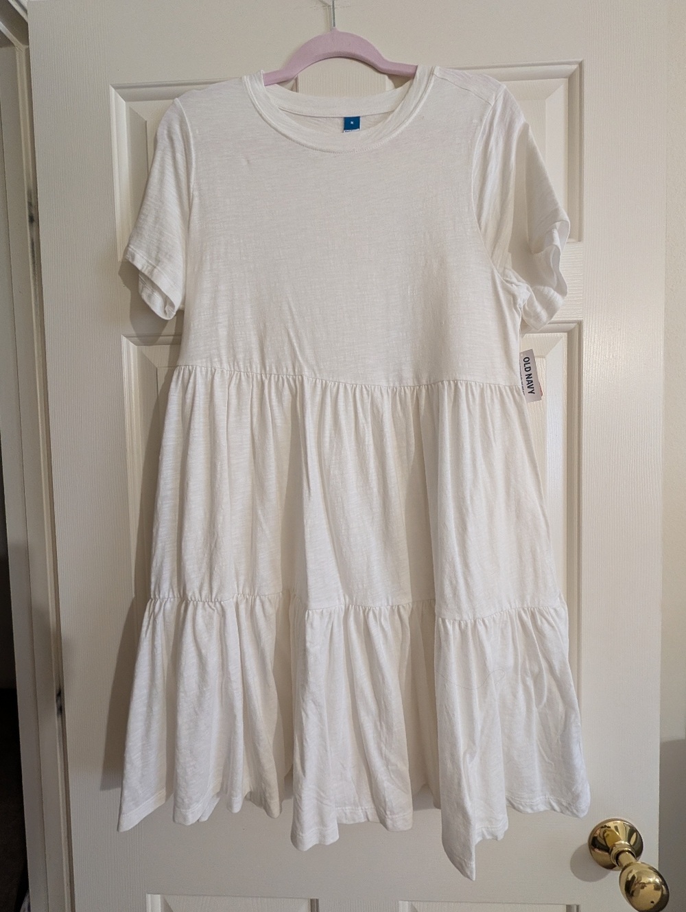Old Navy White Tiered Medium Dress